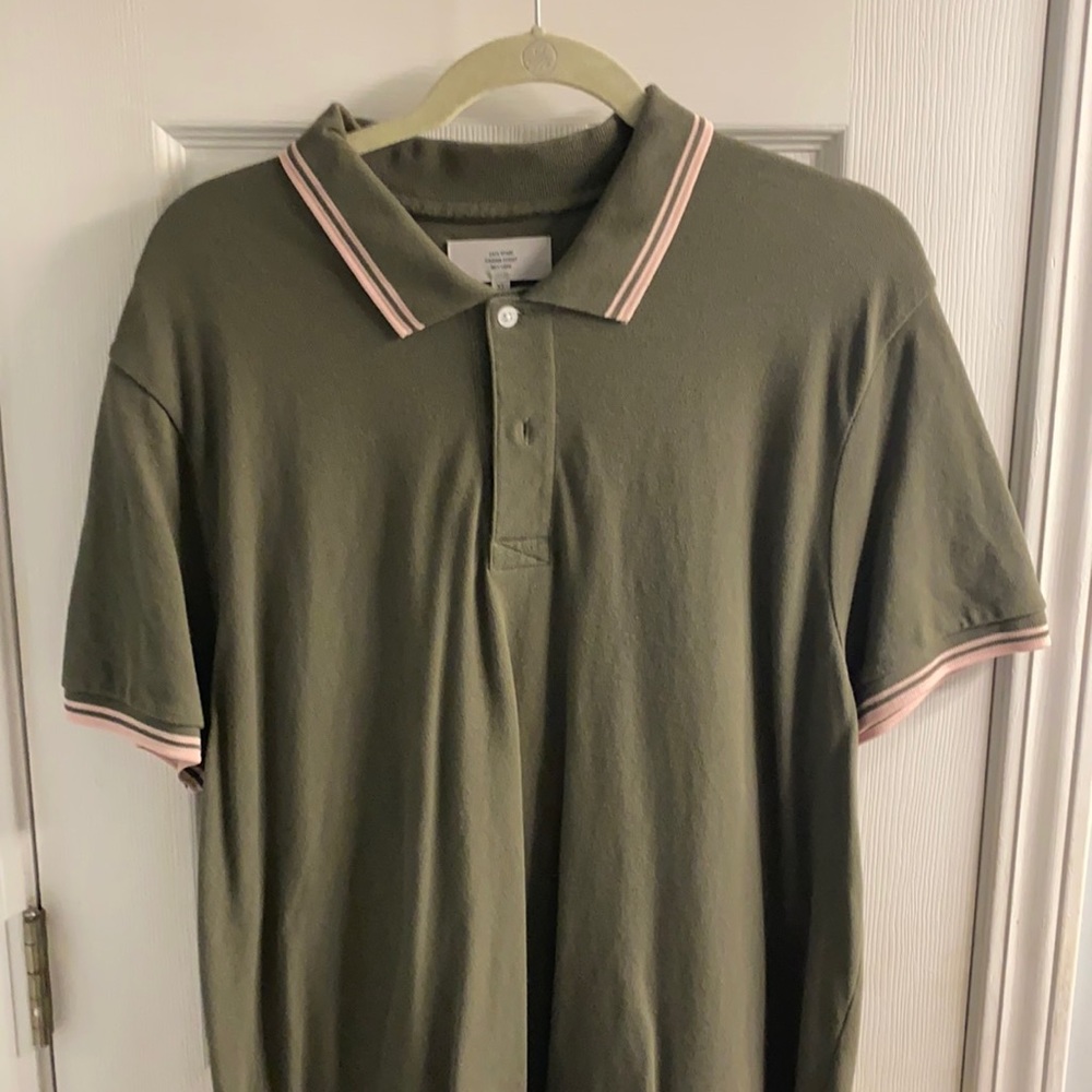 Jack Spade Tipped Mercer Polo Hunter Green XL